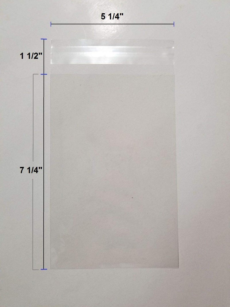 UNIQUEPACKING 100 Pcs 5 1/4 X 7 1/4 Clear A7 Card Resealable Cello Cellophane Bags (Fits an A7, 5x7 Card, not Envelope) - Image 4